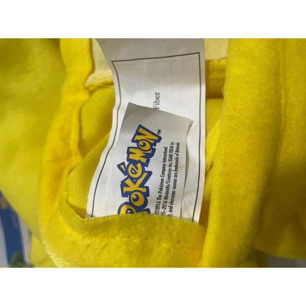 Pokemon Pikachu Costume Toddler 2T Yellow Jumpsuit Hood Foot Covers